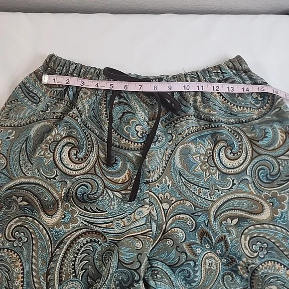 Hand Crafted Sewn Womens Paisley Floral Duster Matching Pants Slacks and Hat